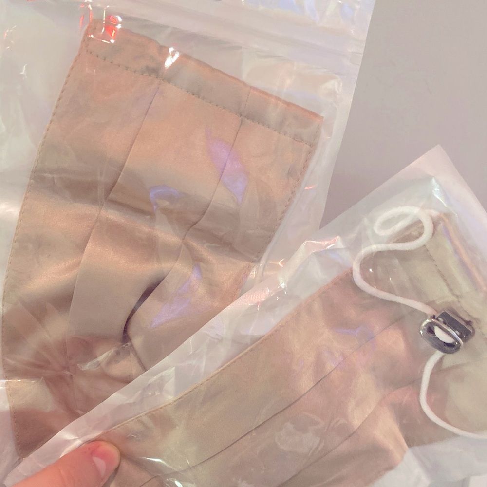 Two brand new silk face mask